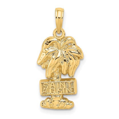 14 Karat Gelbgold SAINT AUGUSTINE Palmenbaum-Charm
