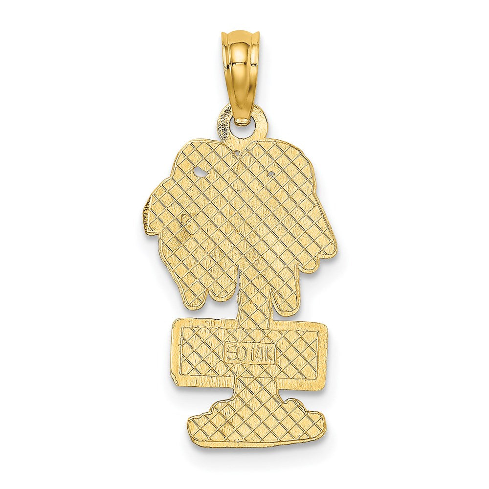 14K Gelbgold MYRTLE BEACH Palme Charm-Anhänger