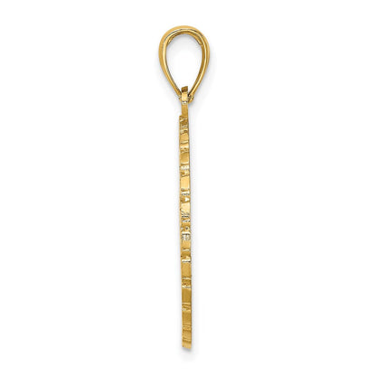 14K Gelbgold JAMAICA- und Palmen-Scheiben-Charm