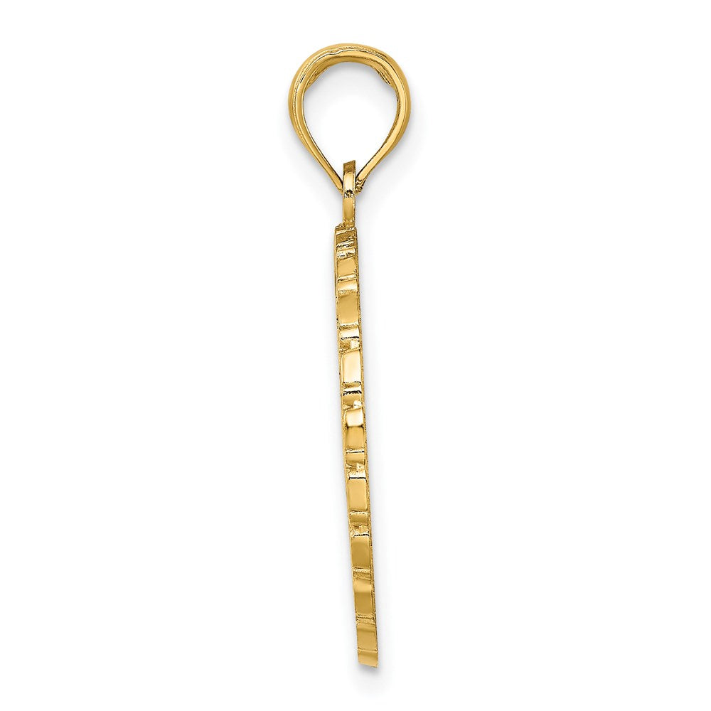 14K Gelbgold JAMAICA und Palme Scheiben-Charm