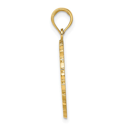 14K Gelbgold JAMAICA und Palme Scheiben-Charm