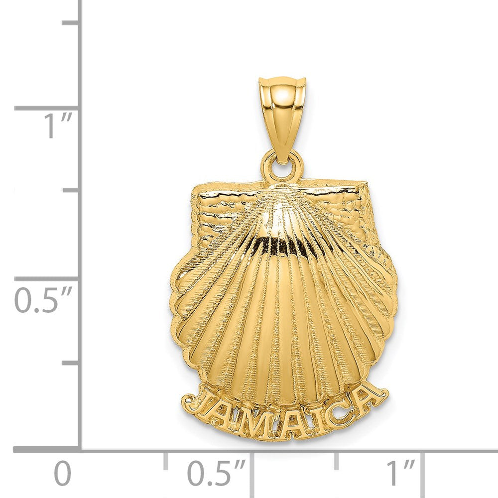 14K Gelbgold JAMAICA Muschelschale-Charm