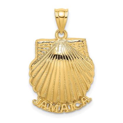 14K Gelbgold JAMAICA Muschelschale-Charm
