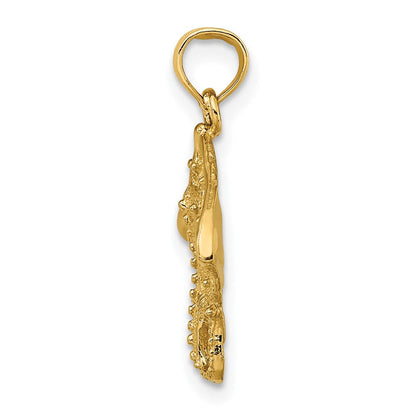 14K Gelbgold Stingray Charm