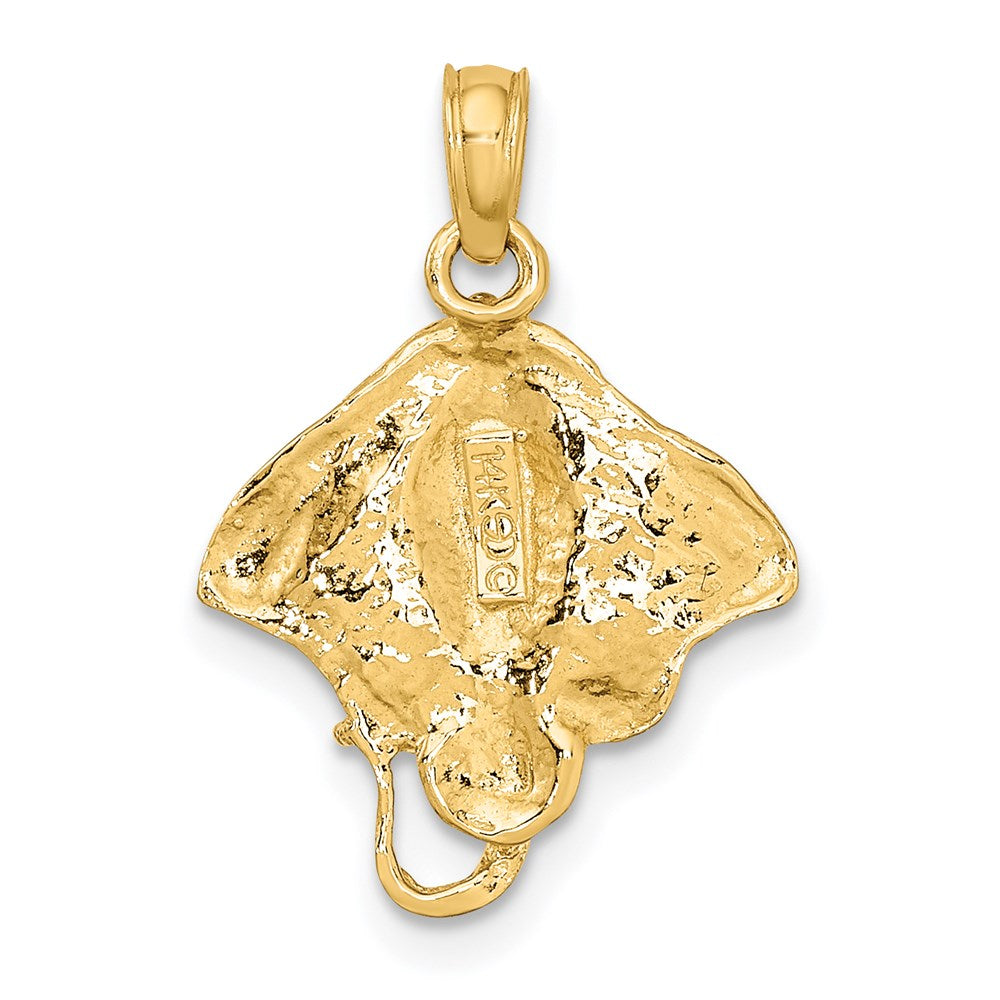 14K Gelbgold Stingray Charm