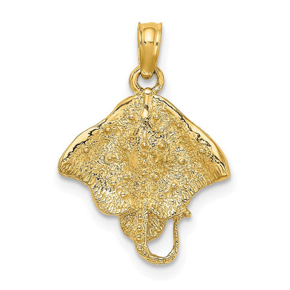 14K Gelbgold Stingray Charm
