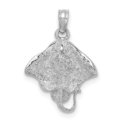 14K Weißgold Stingray Charm