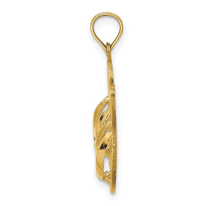 14K Gelbgold Großer SAINT AUGUSTINE Flip-Flops-Charm