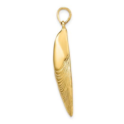 14K Gelbgold Muschelschale Anhänger