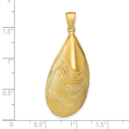 14K Gelbgold Muschelschale Anhänger