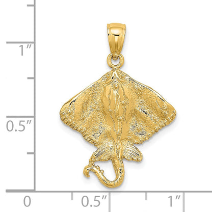 14K Gelbgold Stingray-Charm