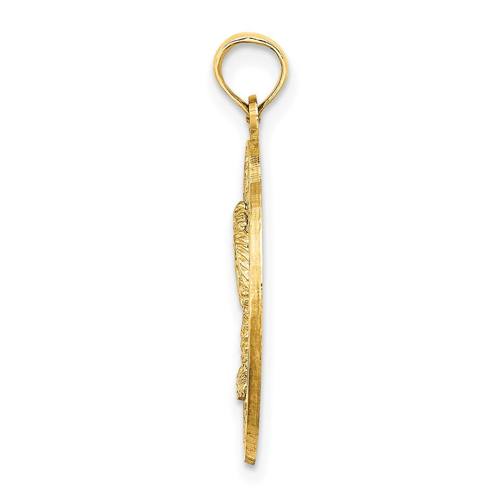 14K Gelbgold MYRTLE BEACH Kreis-Charm mit Palme