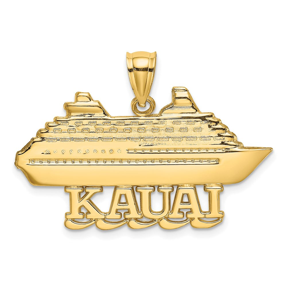 14K Gelbgold Poliert KAUAI Kreuzfahrtschiff Charm