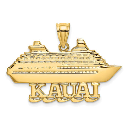 14K Gelbgold Poliert KAUAI Kreuzfahrtschiff Charm