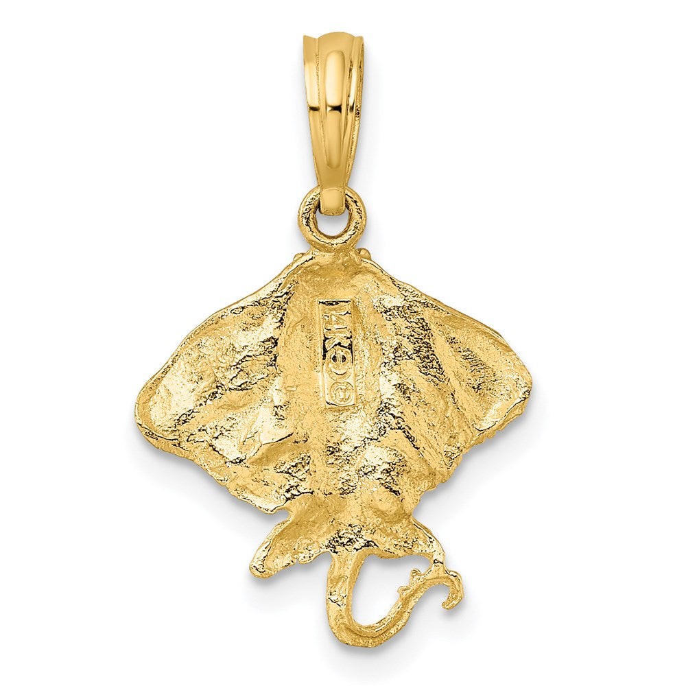 14K Gelbgold Stingray Charm