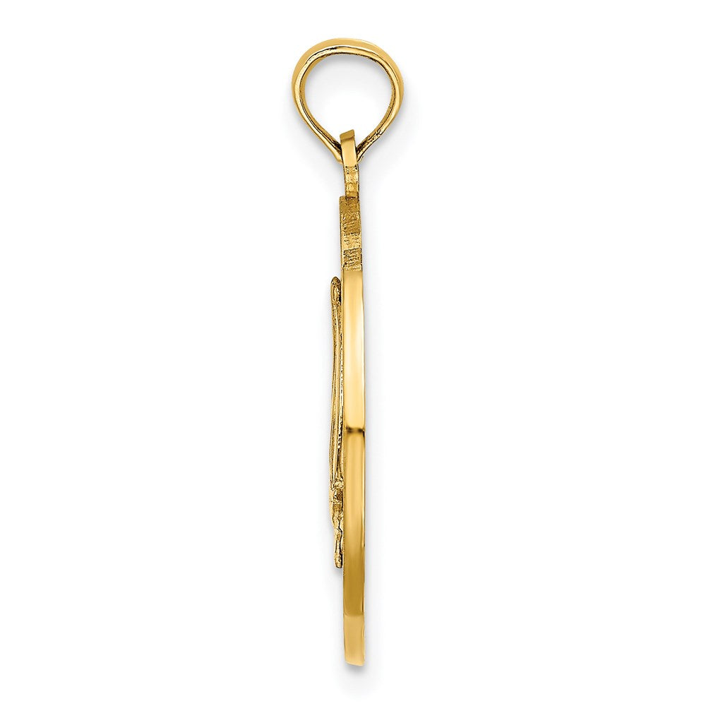 14 Karat Gelbgold NEWPORT RHODE ISLAND Charm mit Segelboot