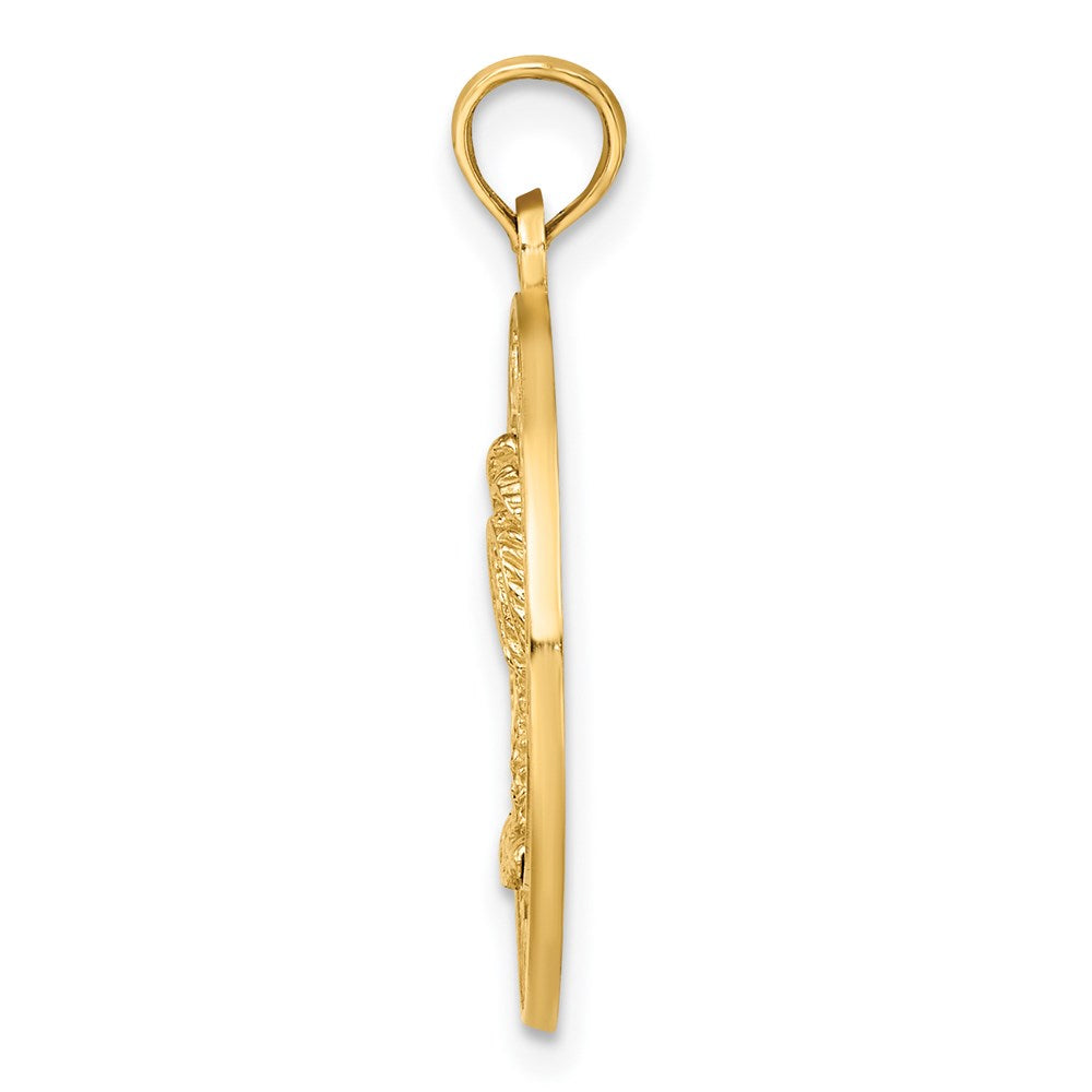 14K Gelbgold CHARLESTON Palme-Charm