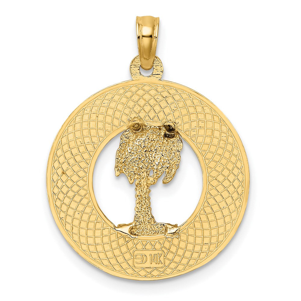 14K Gelbgold CHARLESTON Palme-Charm