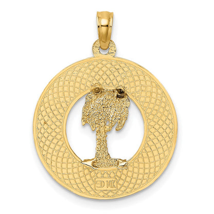 14K Gelbgold CHARLESTON Palme-Charm
