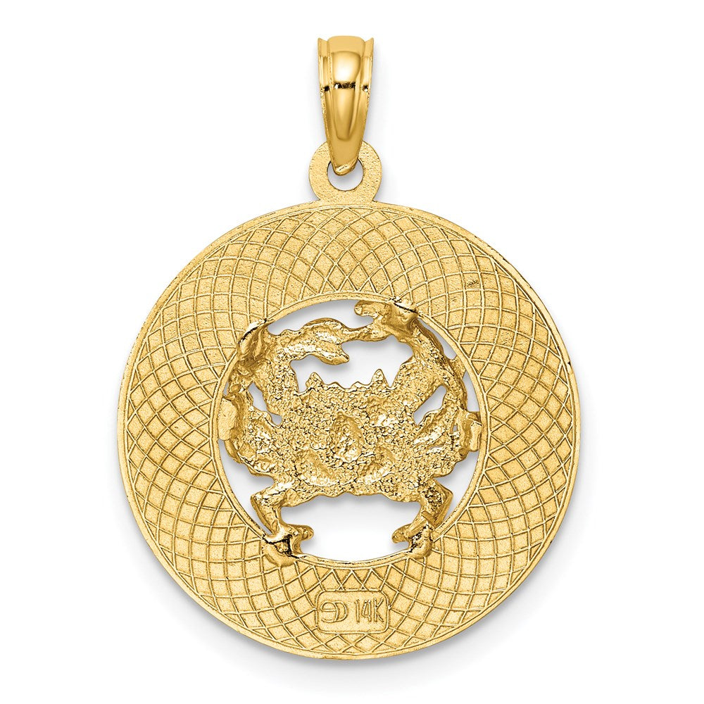 14K Gelbgold JAMAICA mit Krabbe-Kreis-Charm