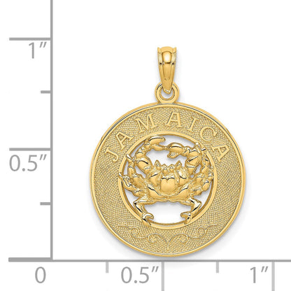 14K Gelbgold JAMAICA mit Krabbe-Kreis-Charm