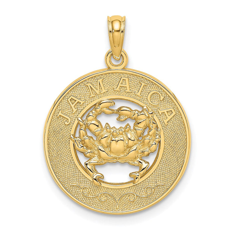 14K Gelbgold JAMAICA mit Krabbe-Kreis-Charm