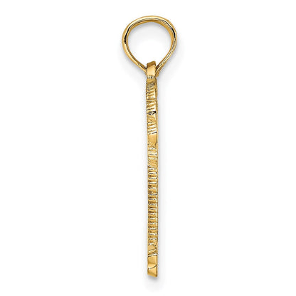 14K Gelbgold Naples Palme Baum Charm