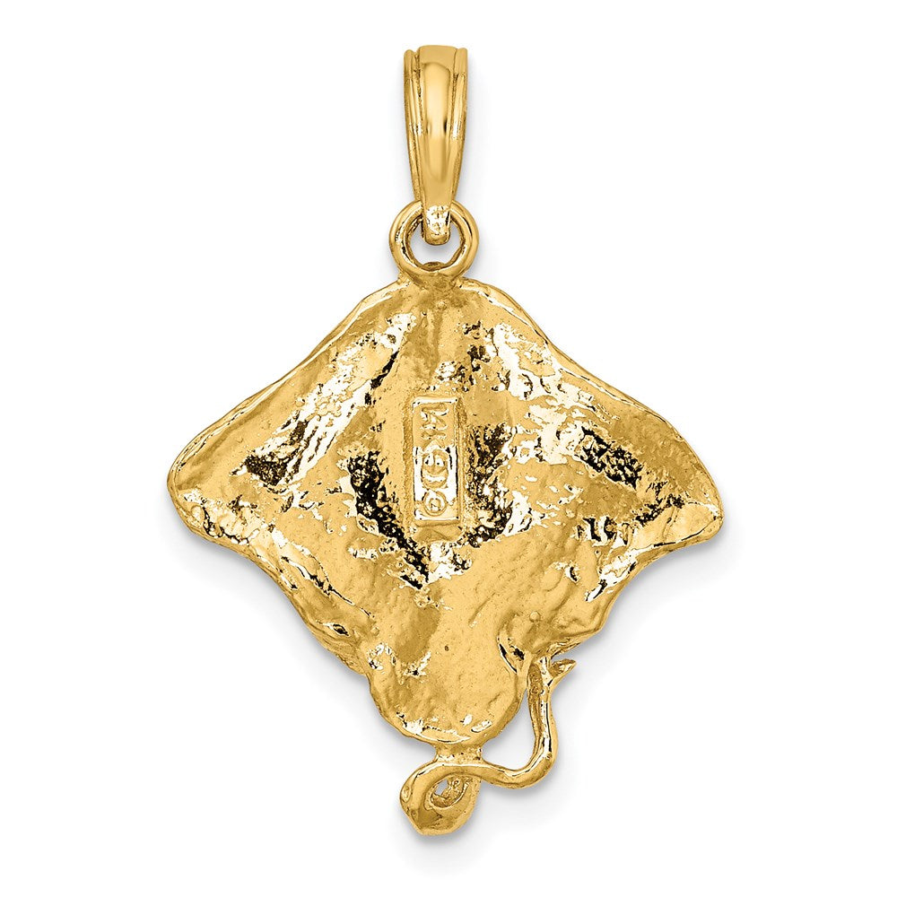 14K Gelbgold Stachelrochen-Charm