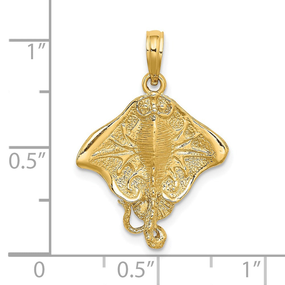 14K Gelbgold Stachelrochen-Charm