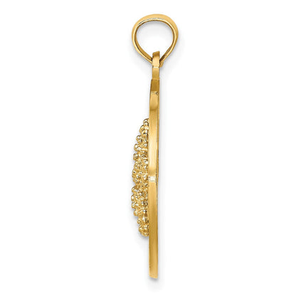 14K Gelbgold CANCUN Charm mit Seestern-Kreis
