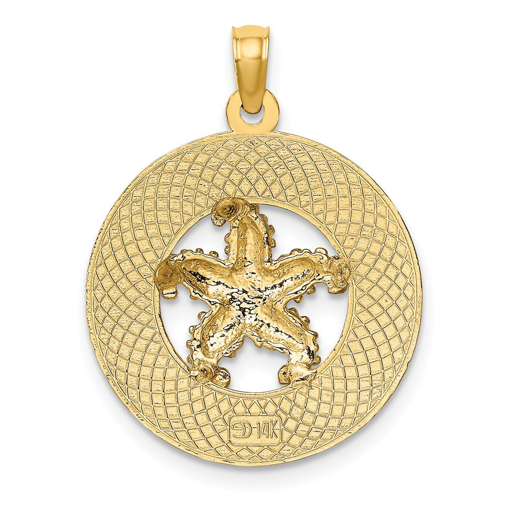 14K Gelbgold CANCUN Charm mit Seestern-Kreis