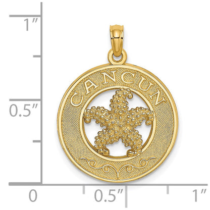 14K Gelbgold CANCUN Charm mit Seestern-Kreis