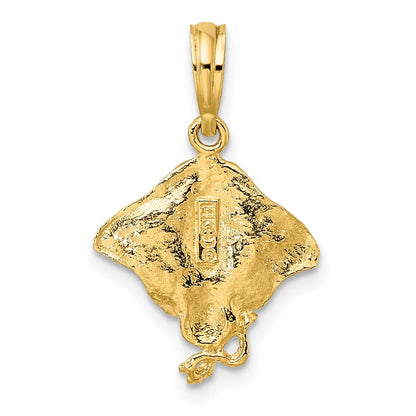 14K Gelbgold Stingray Charm