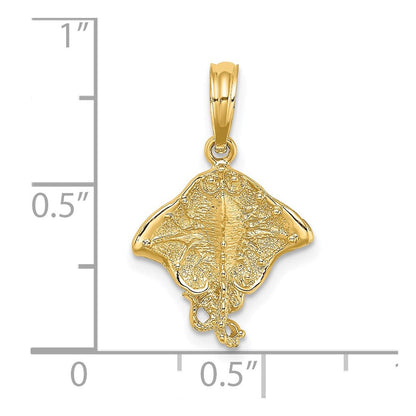 14K Gelbgold Stingray Charm