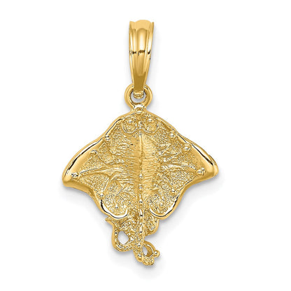 14K Gelbgold Stingray Charm