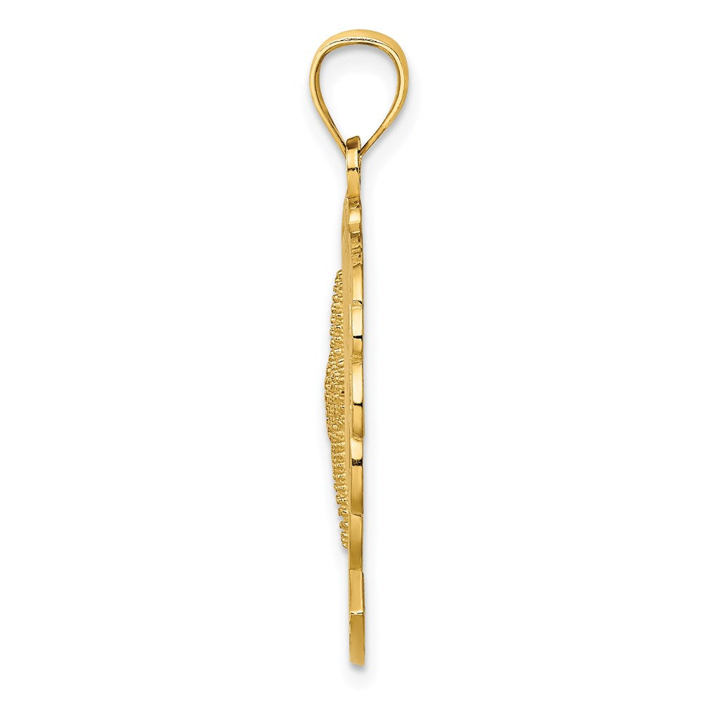 14K Gelbgold FLORIDA Seestern- und Delfin-Wellen-Charm