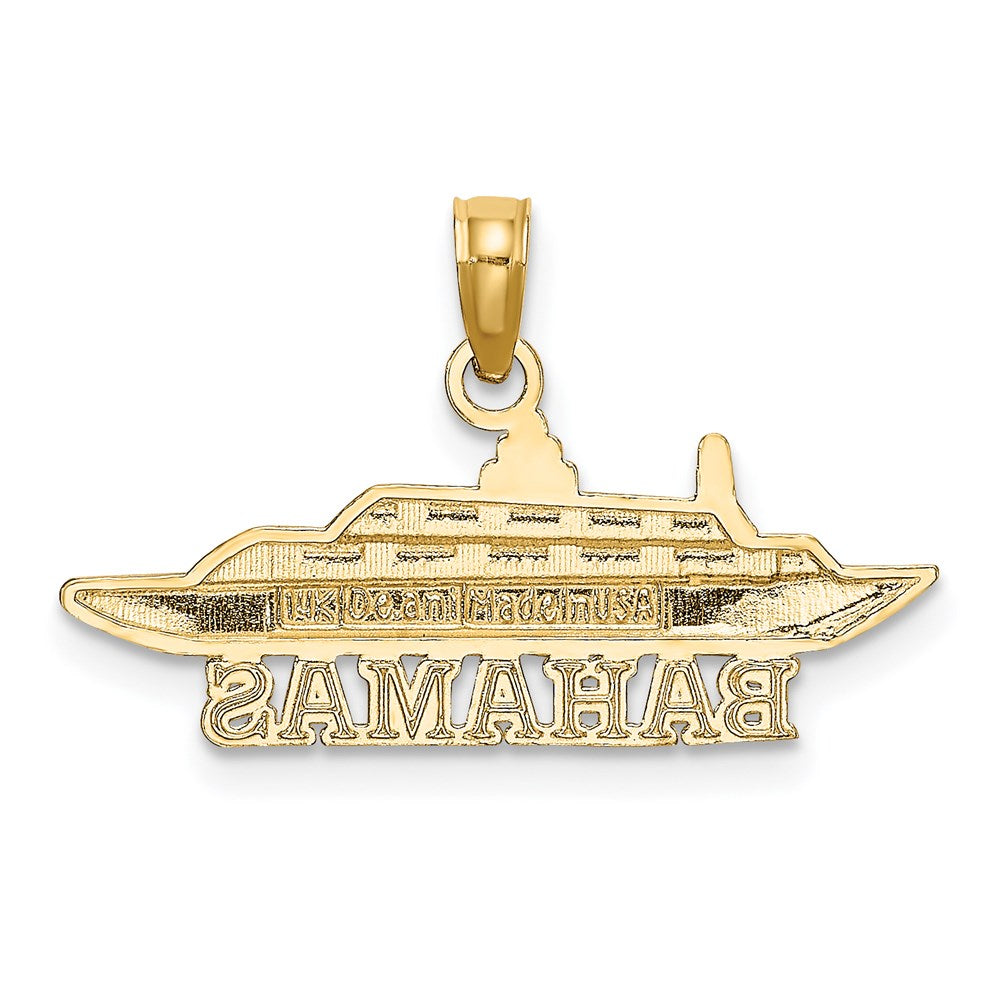 14K Gelbgold Bahamas Cruise Ship Charm