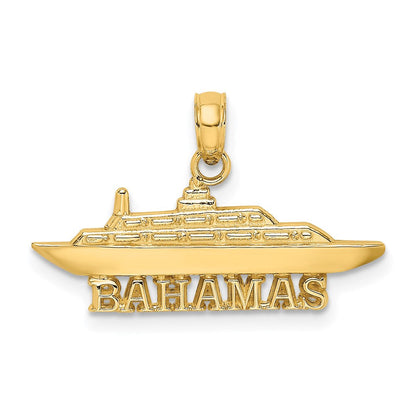 14K Gelbgold Bahamas Cruise Ship Charm