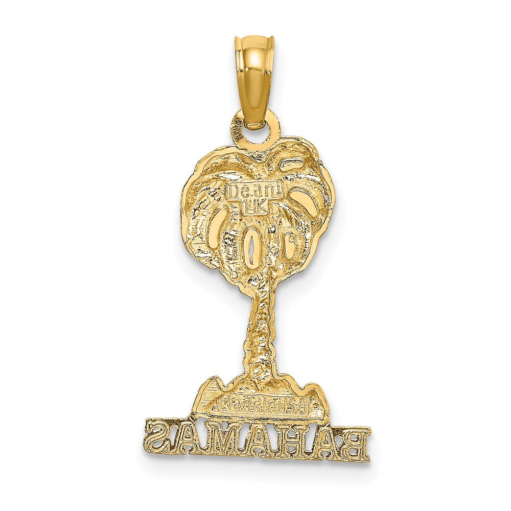 14K Gelbgold Bahamas Palme Baum Charm