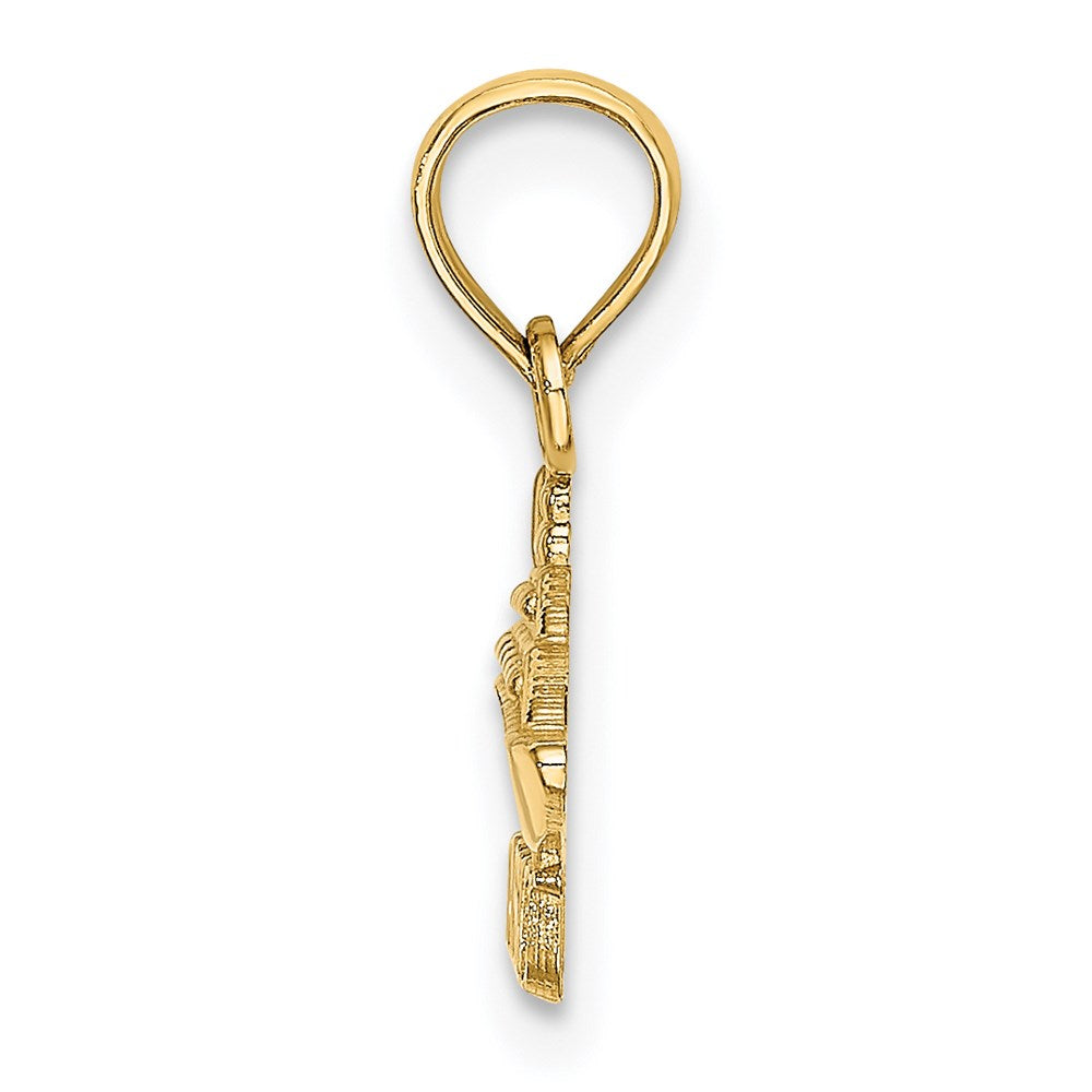 14K Gelbgold Nassau Cruise Ship Charm