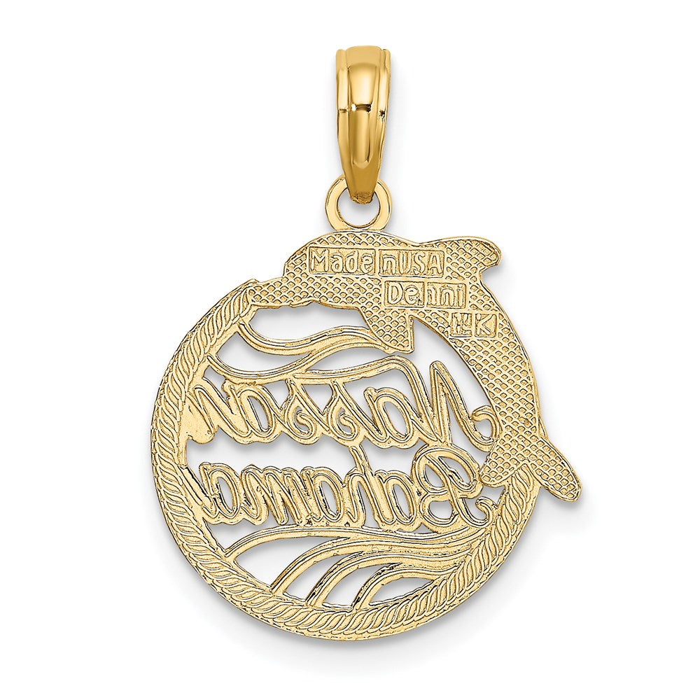 14K Gelbgold Nassau Bahamas Delfin Charm