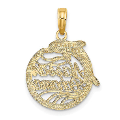 14K Gelbgold Nassau Bahamas Delfin Charm