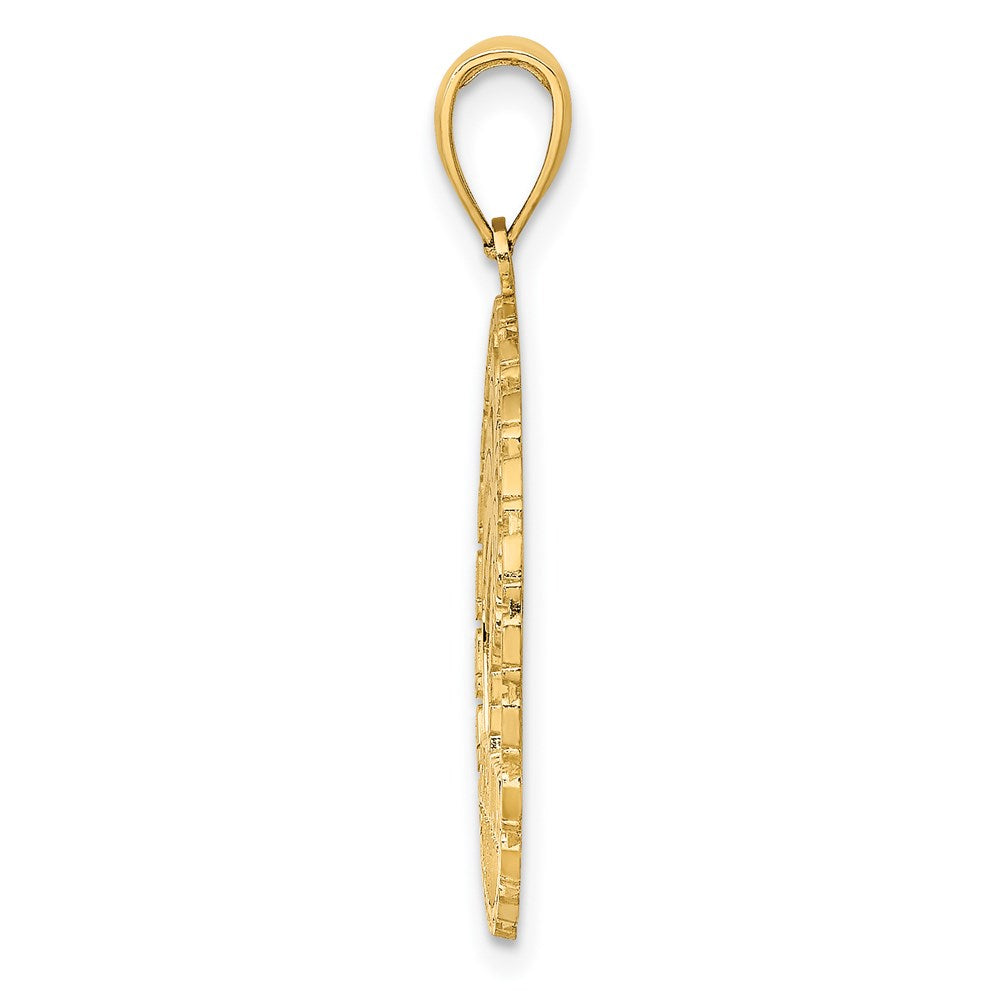 14K Gelbgold BERMUDA Palmenbaum Rund-Charm