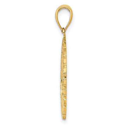 14K Gelbgold BERMUDA Palmenbaum Rund-Charm
