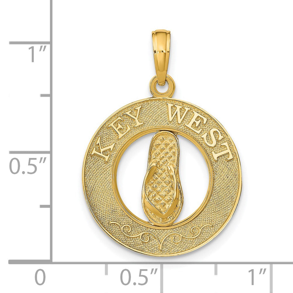14K Gelbgold KEY WEST Flip-Flop-Anhänger