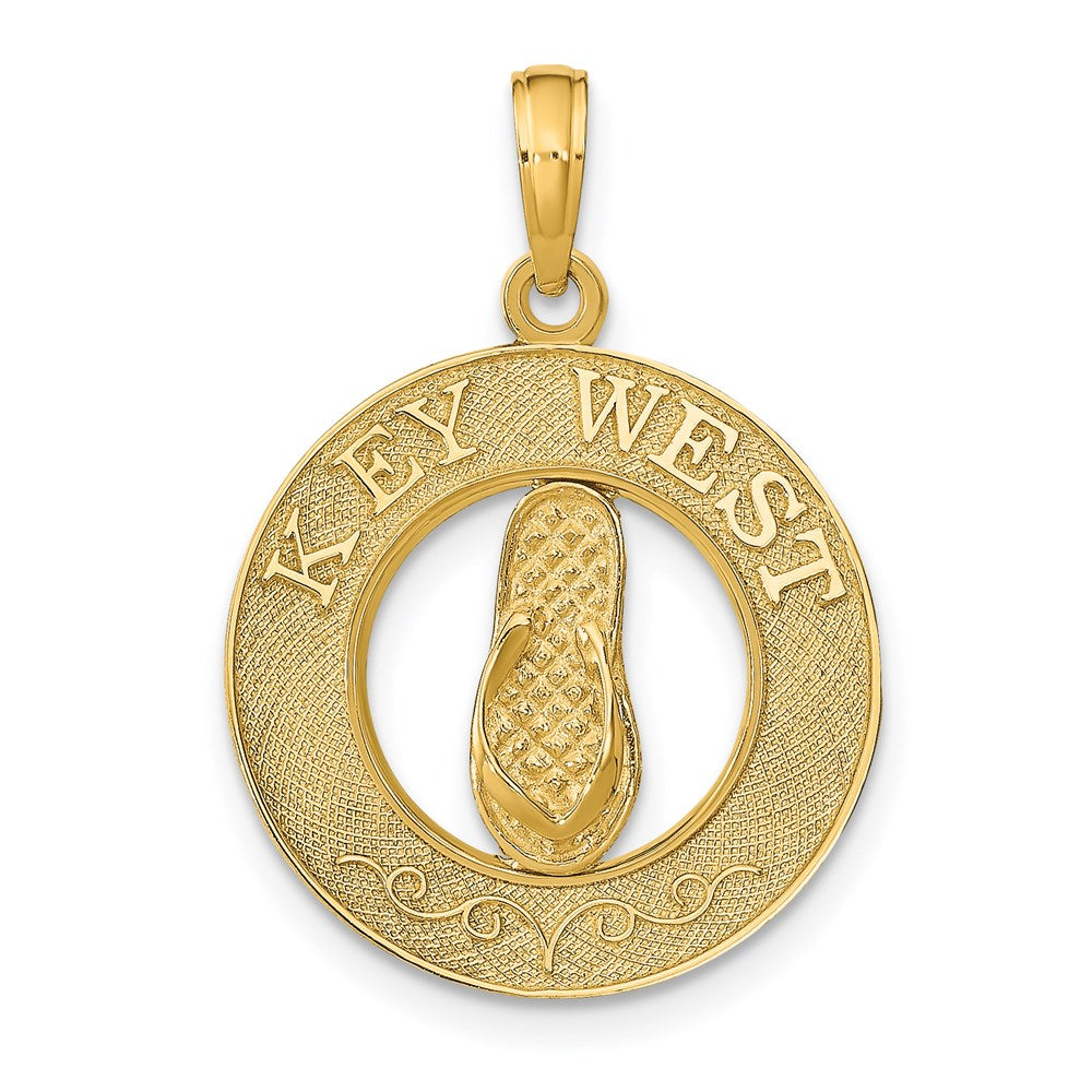14K Gelbgold KEY WEST Flip-Flop-Anhänger