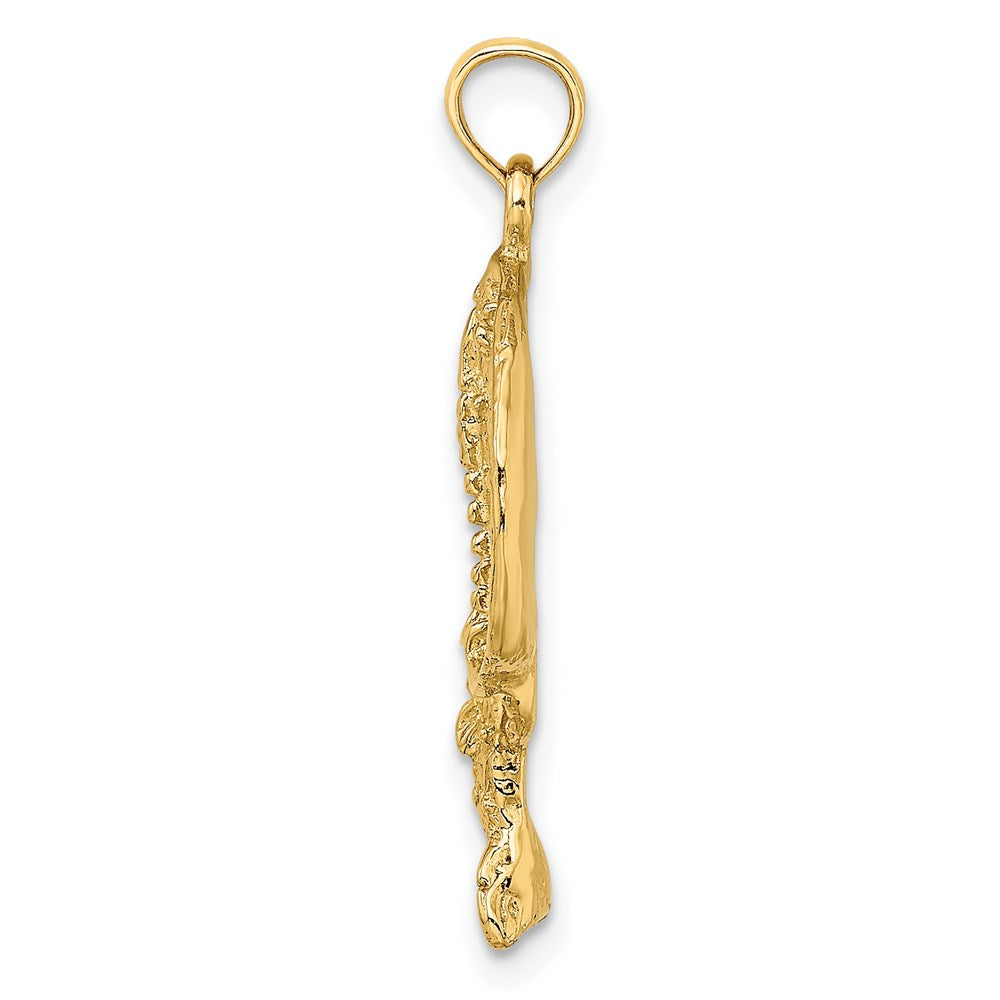 14K Gelbgold Charm „Rundstachelrochen" strukturiert