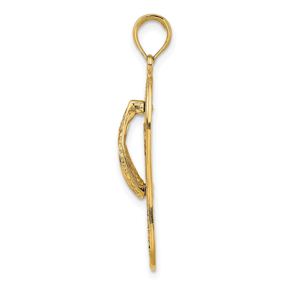 14K Gelbgold Palme Flip-Flop Charm