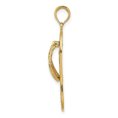 14K Gelbgold Palme Flip-Flop Charm