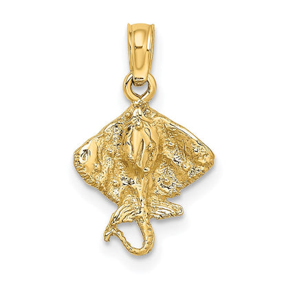 14K Gelbgold Stingray Charm